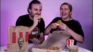 KFC & Pizza Hut's Popcorn Chicken PIZZA With Gravy | Taste Test