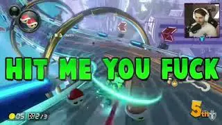 Daithi De Nogla rages at Terroriser in Mario Kart