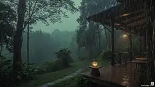 Beautiful Places and Rain Sounds: White Noise Lullaby at a Japanese Train Station | for Sleep