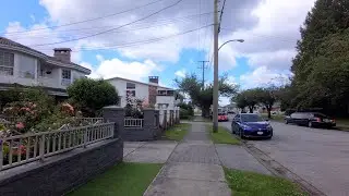 Walking in Vancouver Canada. Knight Street to Fraser St via East 53rd Ave. Ethnically Diverse Area