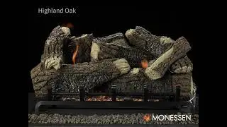 The Monessen Highland Oak Refractory Vent Free Gas Log Set