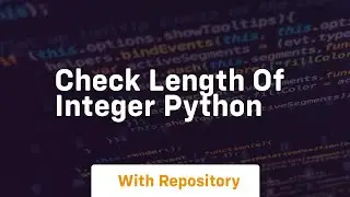 check length of integer python