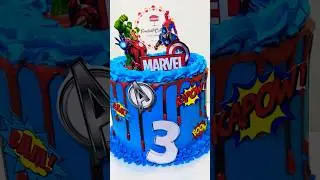 Marvel Superhero Cake 🎂🦸&zwj;♂️ | Epic Hero Picture Toppers! #shorts