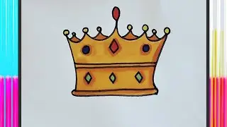 Easy Crown Drawing | Step by Step Crown Drawing for Kids | Simple Art Tutorial