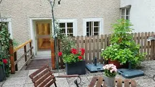 20180624 Hotel Krone patio in Salzburg