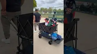 Double decker wagon, holds up to 350lbs, all terrain wheels, handle lock Link In description!!