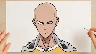 How to draw Saitama from One Punch Man | Step-by-Step Tutorial