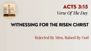 Bible Verse Of The Day  | Acts 3:15 | Witnessing For The Risen Christ | Jan 19, 2026