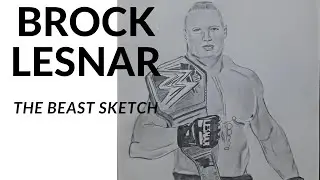 BROCK LESNAR DRAWING 😃 | THE BEAST DRAWING #Kanaiyaparmarart