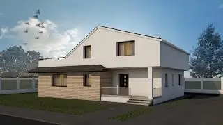 Proiect casa DUNIA | P + M | 4 camere | 190 mp | v2