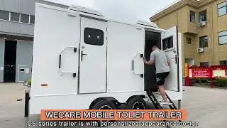 Wecare outdoor mobile luxury bathroom portable restroom toilet trailer