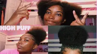 How To: SLEEK HIGH PUFF on short natural hair | Type 4 Hair Friendly