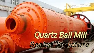 The new quartz ball mill adopts a fully enclosed structure.