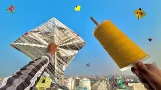 Silver Colour Kite Fighting & Kite catching | kite cutting | kite 
