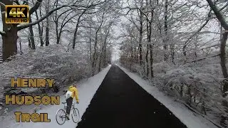 Snow Day Bike Ride @ Henry Hudson Trail | Virtual Bike Ride | Indoor Cycling Video