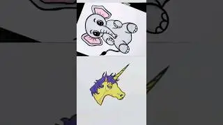 Lovely Elephant & Unicorn Drawing for kids, toddler | Elephant & Unicorn 🦄 🐘 🥰 #elephant #unicorn