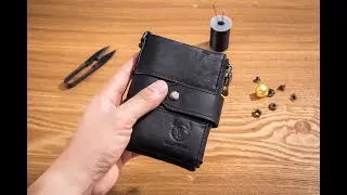 Luxury Vintage Retro Real Genuine Leather Men Wallet Chain  boyfriend husband Tradie Truckie Biker