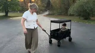 Quick setup & demo of this Wagon with canopy by Sunnyfeel