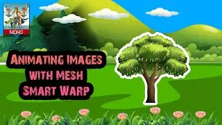 Moho Animation - How to Use Smart Warp Animating Images with Mesh