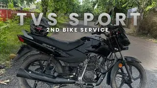 Tvs sport 2nd Service cost and proper instruction || itna km paise mai service ho gyi 😳 || #vlog#TVS