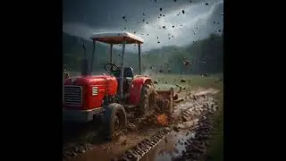 Mud Challenge with Mini Tractor #TractorPower #MudChallenge #OffroadTractor #TractorFun #ViralReel