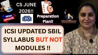 NEW CS Executive June 2026 - Preparation Plan for NEW LABOUR LAWS in SBIL !!