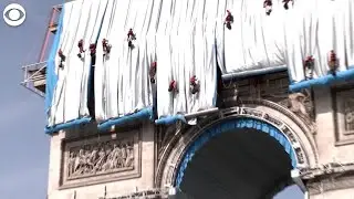 WEB EXTRA: Arc de Triomphe in Paris Wrapped in Fabric to Honor Late Artist
