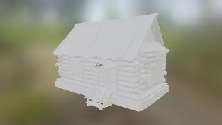 3D modeling practice: Log Cabin time-lapse