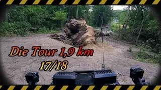 Traxxas TRX 4 Crawler Defender.Die Tour 1,9 km durch den Wald mit Vogelgezwitscher! FPV ASMR 17/18