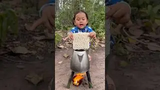Survival Skills- Single mom show SMART ideas and USEFUL with noodles in forest #camping #bushcraft