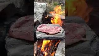 Stone  cooking steak🥩