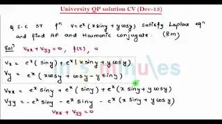 M3 | 23 | Complex Variable_Dec -13 University question solution_(Part_3)
