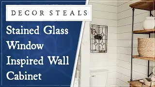 Decor Steals' Stained Glass Window Inspired Wall Cabinet