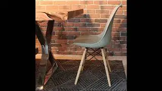 Eiffel Eames Style Padded Side Chair - Grey