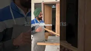 How to round wooden Gola #baljinderwoodworks #wooddesigner #wood #woodworking ￼