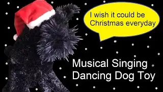 Dancing Singing Musical Christmas Dog Toys - Plays 'I wish it could be Xmas Everyday' Music