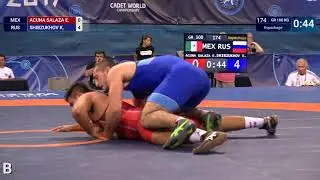 Repechage GR - 100 kg: K. SHIBZUKHOV (RUS) df. E. ACUNA SALAZA (MEX) by VSU, 8-0