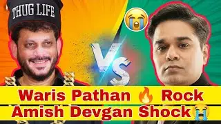 Waris Pathan 🔥/VS/ Amish Devgan 😭 | Thug Life |  Roast Godi Media Subscribe For More Video's