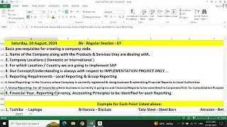 BATCH 06: SAP S/4 HANA FICO: Regular Session 07 - Part 2