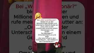 😂😂Wer wird Million&auml;r? Ich, Oma, nat&uuml;rlich😂 #lachen #lustig #comedyshorts #jokes #humor