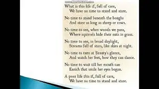 BA English Poem Leisure text reading SKILL