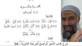 ٠٤ شرح كتاب النحو الواضح للمرحلة الثانوية - أبواب المجرد
