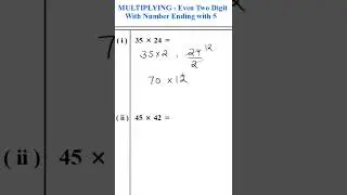 Multiplying A Even Two Digit Number With Number Ending With 5 #calculationtrick