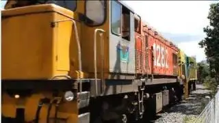 Locomotives DBR 1282 and DH 2851 Leaving Ports Of Auckland