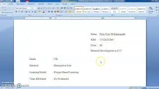 Lesson Plan of Descriptive Text