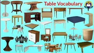 Table Vocabulary | Different Types Of Table | Table Name In English | Easy English Learning Process