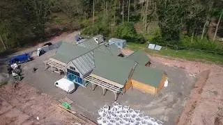 The Knot Barn at Brinsop Court from the Air