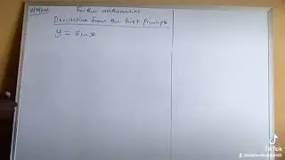 Derivative of sinx using the first principle