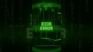 BIOS ERROR   Retro CRT green screen glitch text animation