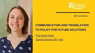 Communication and translation to policy for future solutions | Sarah West, Clean Air Conference 2024